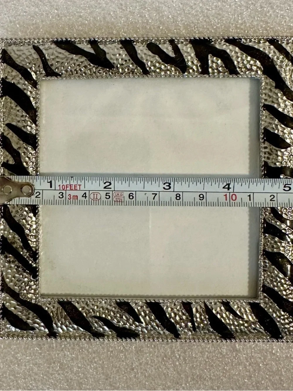 Silver and Black Zebra Accent Square Picture Frame - Premium Home Accent